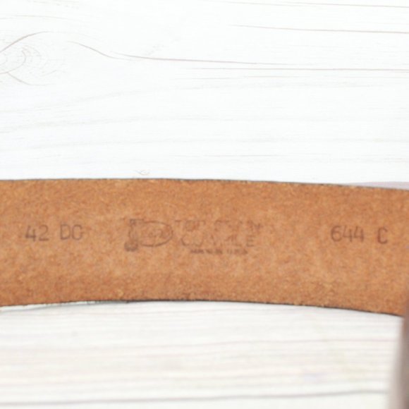 *Mens Brown Braided Design Leather D-Ring Buckle Belt Size 42 Inches - Picture 3 of 8